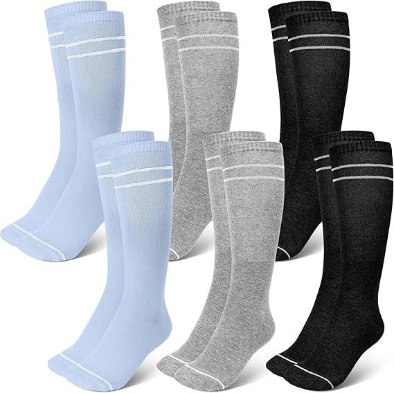 Sports Compression Socks Mid Calf Cotton Blend