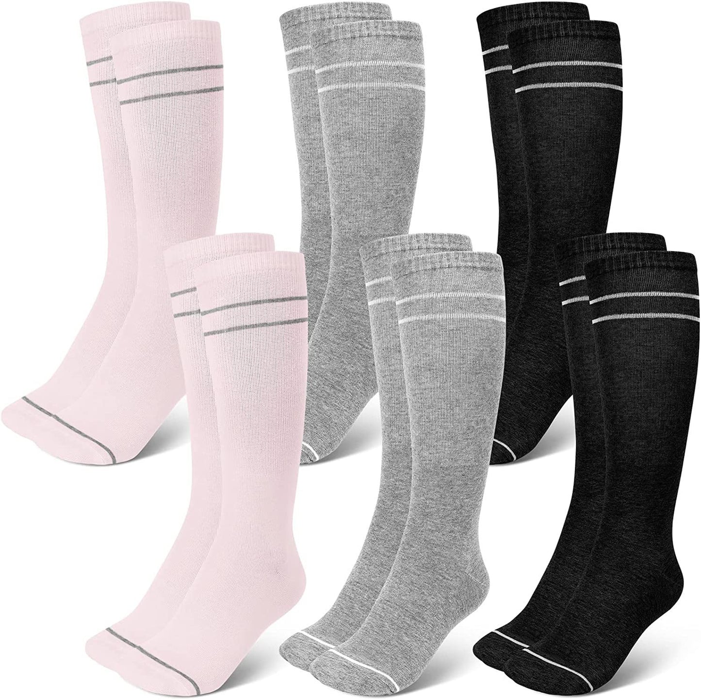 Sports Compression Socks Mid Calf Cotton Blend