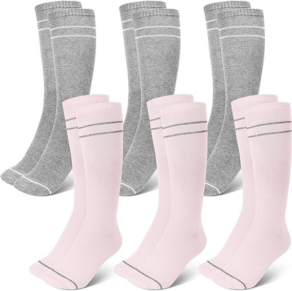 Sports Compression Socks Mid Calf Cotton Blend
