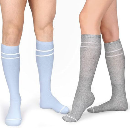 Sports Compression Socks Mid Calf Cotton Blend