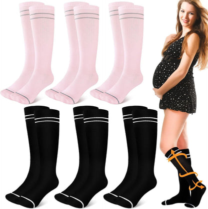 Sports Compression Socks Mid Calf Cotton Blend
